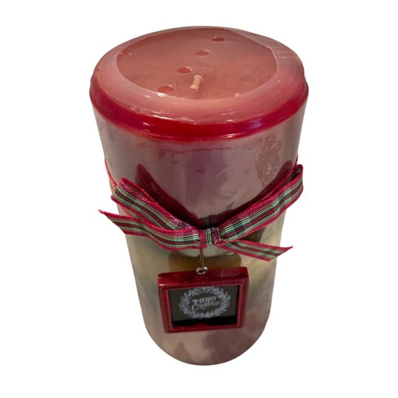 Vintage Pier 1 Sealed Apple Crisp Pillar Candle New - Picture 2 of 6